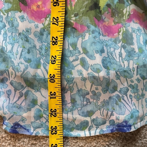 SundayUp Floral Long Sleeved V-Neck Dress Ruffles Small Picnic Casual Party - Picture 9 of 11